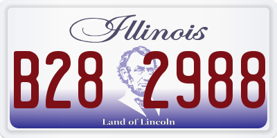 IL license plate B282988