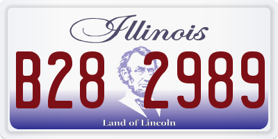 IL license plate B282989