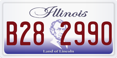 IL license plate B282990