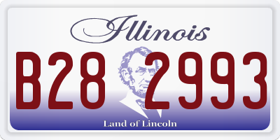 IL license plate B282993