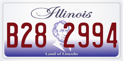 IL license plate B282994