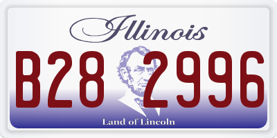 IL license plate B282996