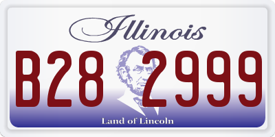 IL license plate B282999