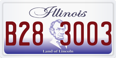 IL license plate B283003