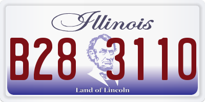 IL license plate B283110