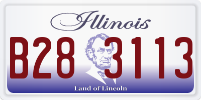 IL license plate B283113