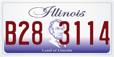 IL license plate B283114