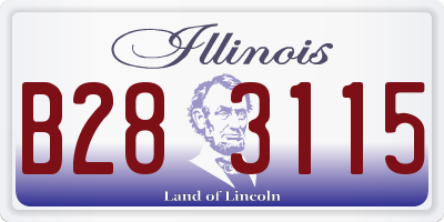 IL license plate B283115