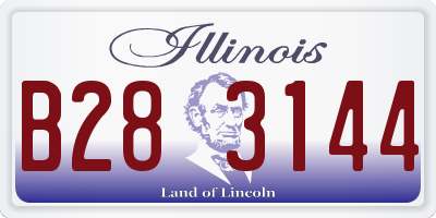 IL license plate B283144