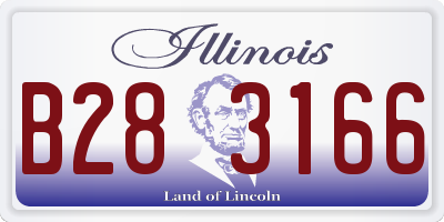 IL license plate B283166
