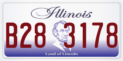 IL license plate B283178