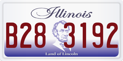 IL license plate B283192