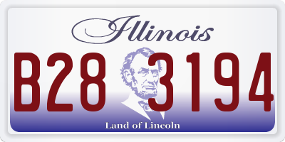 IL license plate B283194