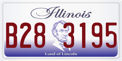 IL license plate B283195