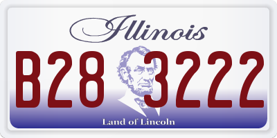 IL license plate B283222