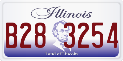 IL license plate B283254