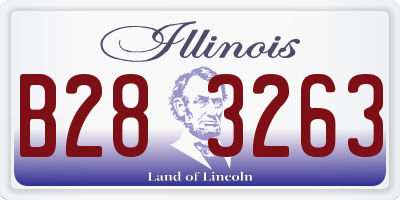 IL license plate B283263