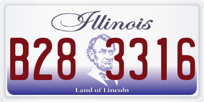 IL license plate B283316