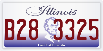 IL license plate B283325
