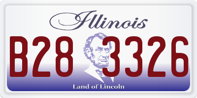 IL license plate B283326