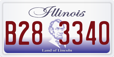 IL license plate B283340