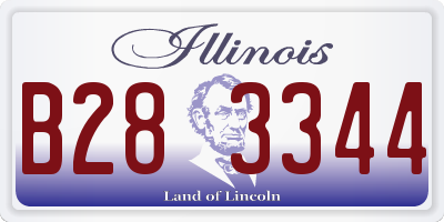 IL license plate B283344