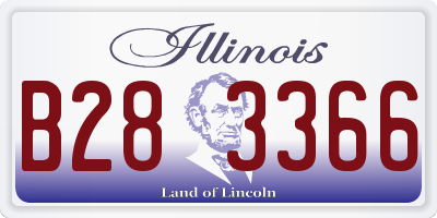 IL license plate B283366