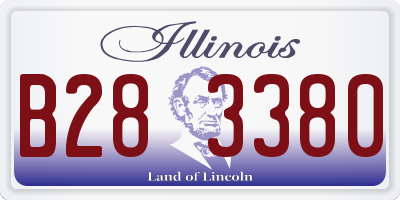 IL license plate B283380