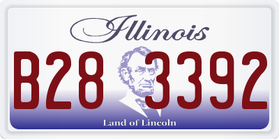 IL license plate B283392
