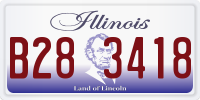 IL license plate B283418