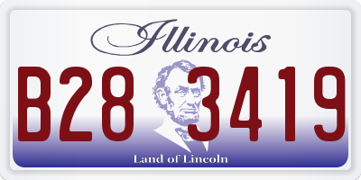 IL license plate B283419