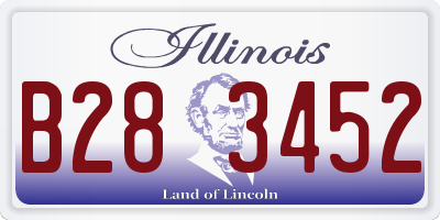 IL license plate B283452