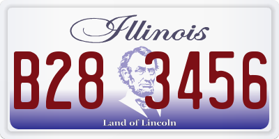 IL license plate B283456