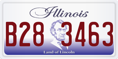 IL license plate B283463