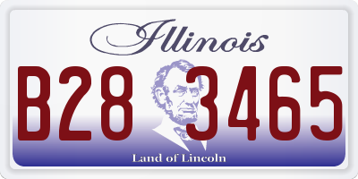 IL license plate B283465