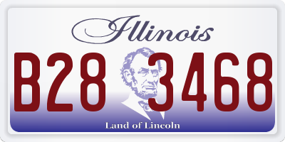 IL license plate B283468