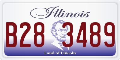 IL license plate B283489