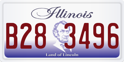 IL license plate B283496