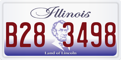 IL license plate B283498