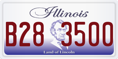 IL license plate B283500