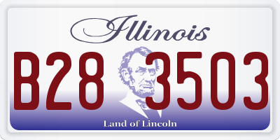 IL license plate B283503