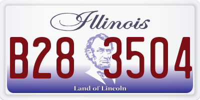 IL license plate B283504
