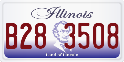 IL license plate B283508