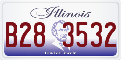 IL license plate B283532
