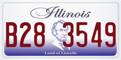 IL license plate B283549
