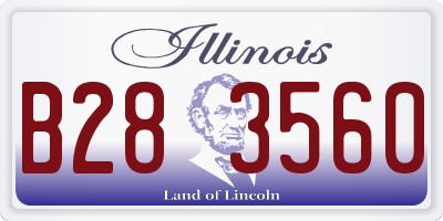 IL license plate B283560