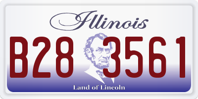 IL license plate B283561