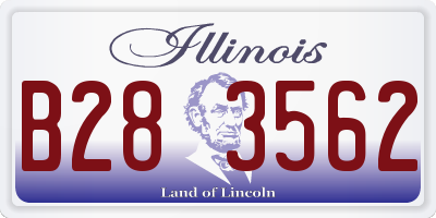 IL license plate B283562
