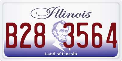 IL license plate B283564