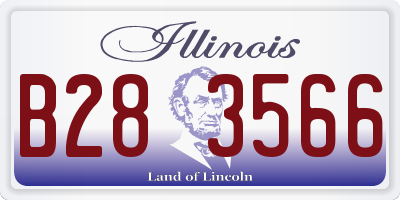 IL license plate B283566